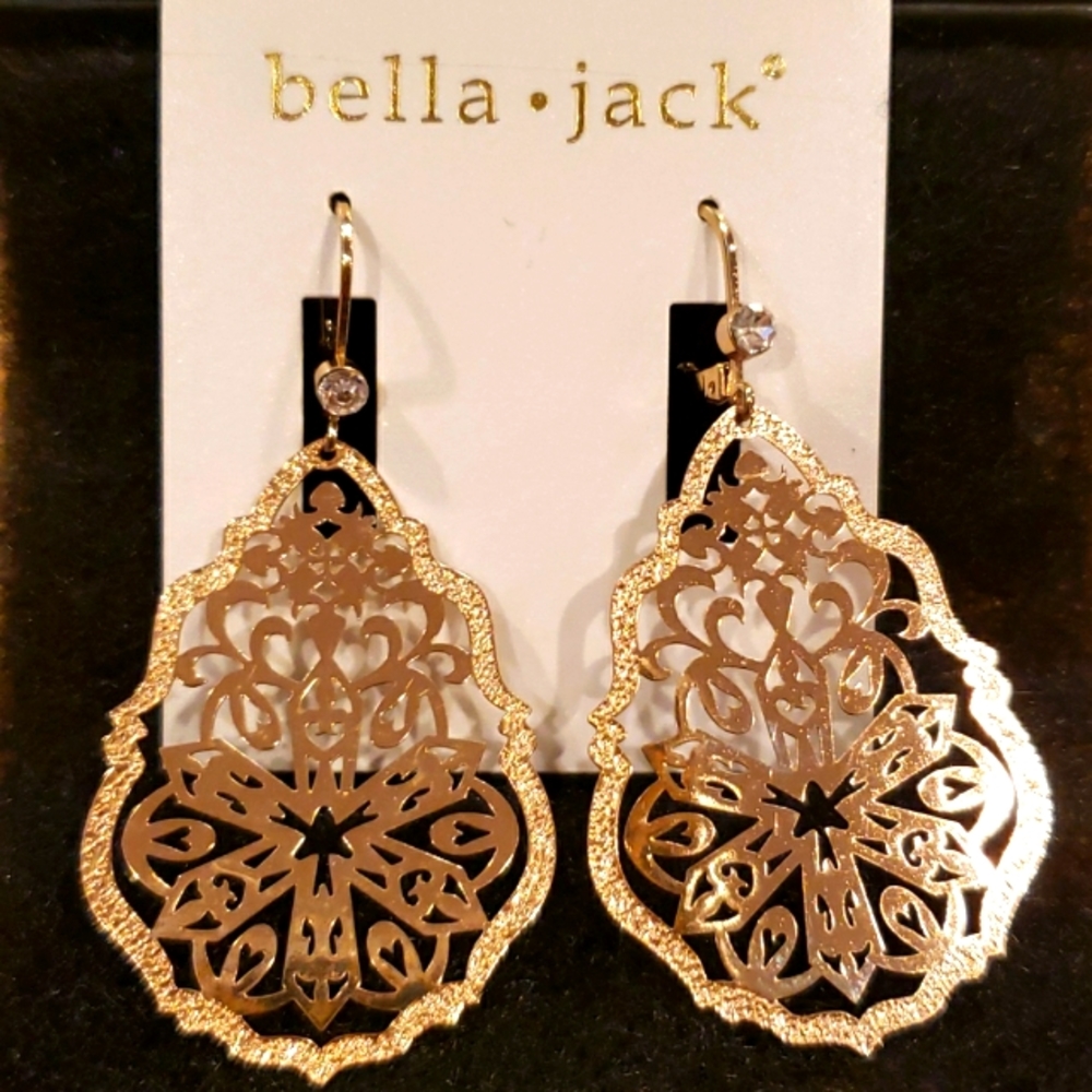 Bella Jack Gold Laser Cut Earrings